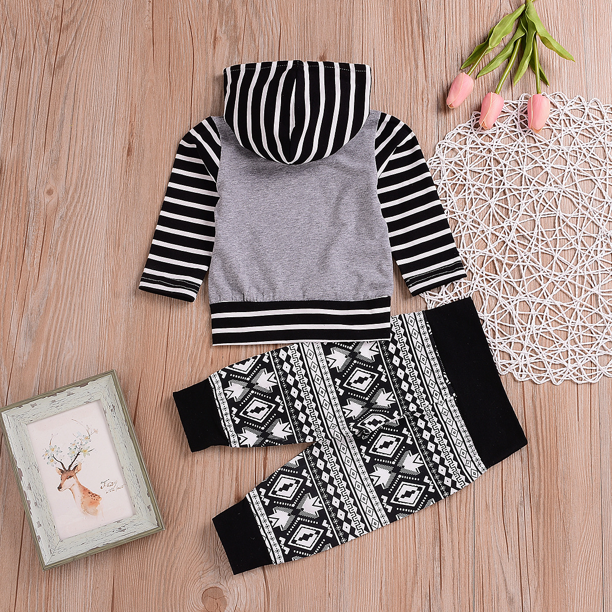 Holiday Party Toddler Baby Girls Boys 2PCS Long Sleeve Hooded Cartoon Print Sweatshirt Tops+Pants Autumn Winter Set, Black
Holiday Party Toddler Baby Girls Boys 2PCS Long Sleeve Hooded Cartoon Print Sweatshirt Tops+Pants Autumn Winter Set, Black