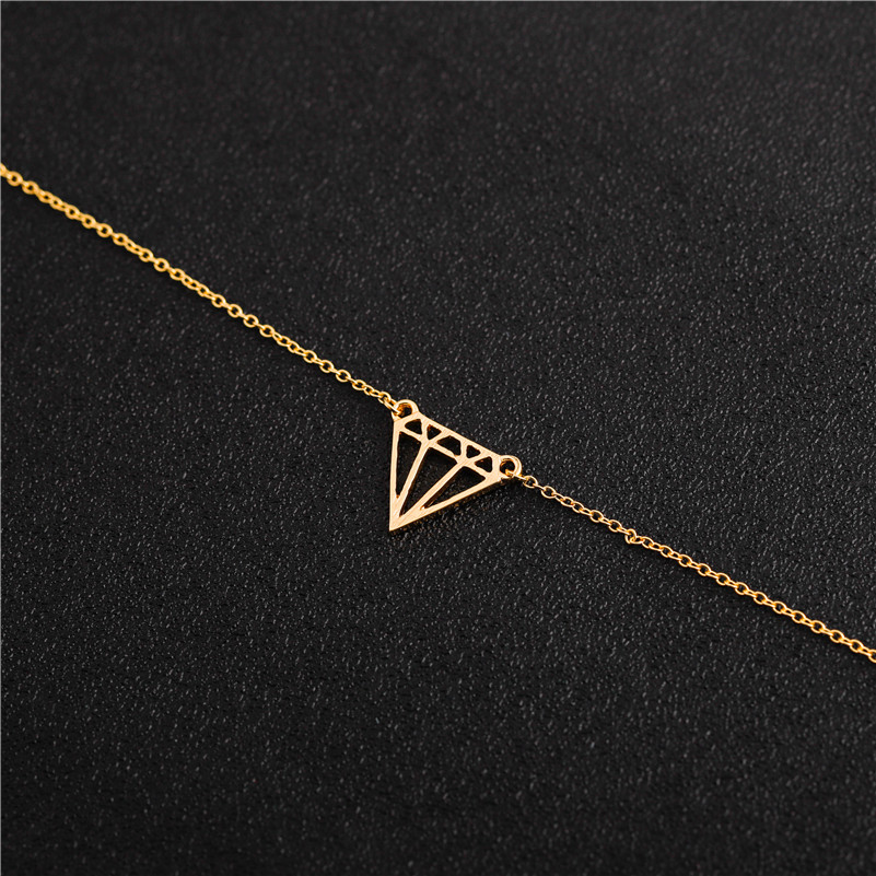 30PCS Cut Open Flat Line Subulate Triangles Diamond Bracelet Minimalist Simple Geometric Polygon Hexagon Layering Rhombus Cone Bracelets