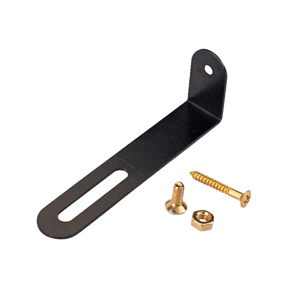 1 Set Pickguard Mounting Bracket with Nut Gold Scews Guitar Accessory Black 63x21x12mm
1 Set Pickguard Mounting Bracket with Nut Gold Scews Guitar Accessory Black 63x21x12mm