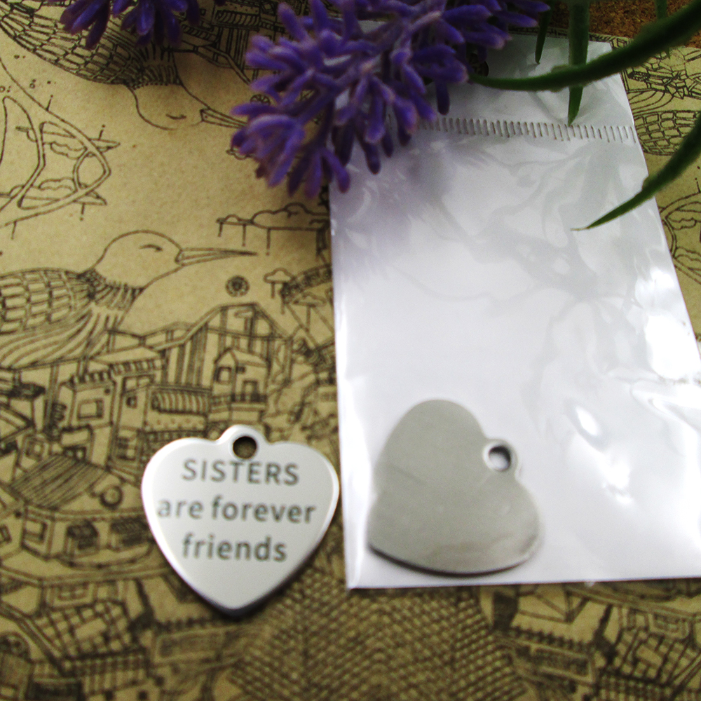 40pcs--"SISTERS are forever friends"stainless steel charms more style for choosing DIY Charms pendants for necklace 
40pcs--"SISTERS are forever friends"stainless steel charms more style for choosing DIY Charms pendants for necklace
