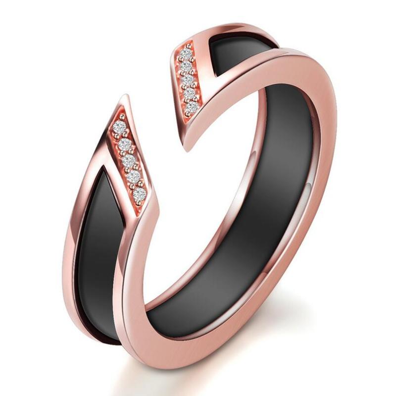 Rhinestones Lined Ceramic Male Female Fashion Simple Rose Gold Ring Adjustable Party Finger Ring
Rhinestones Lined Ceramic Male Female Fashion Simple Rose Gold Ring Adjustable Party Finger Ring