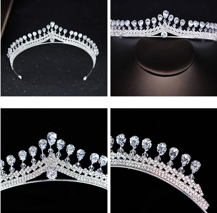 Sparkly Bling Bling Wedding Bridal Tiara Rhinestone Head Pieces Crystal Bridal Headbands Hair Accessories Evening Bride Dresses - view 3