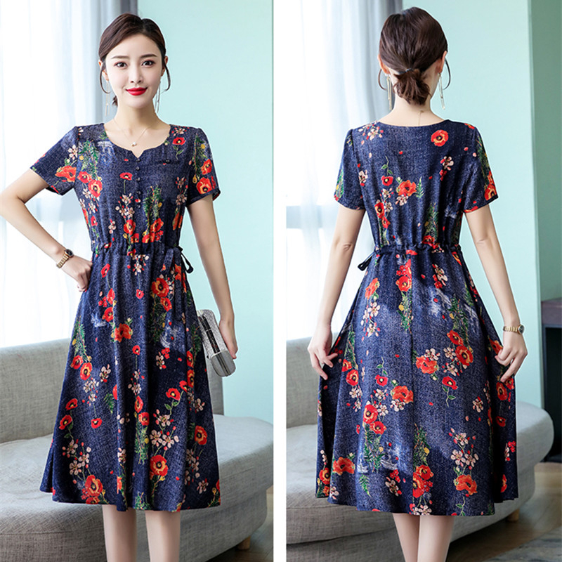 2020 Spring Summer Casual Dress Women V Neck Short Sleeve A-Line Mid-Calf Print Dresses Female Elegant Waist Vestidos, Red
2020 Spring Summer Casual Dress Women V Neck Short Sleeve A-Line Mid-Calf Print Dresses Female Elegant Waist Vestidos, Red