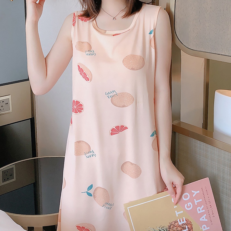 Summer Sweet And Lovely Sleep dress Women nightgown Fresh With Chest Pads Sleepshirts Can Be Worn Outside Nightdress Vest
Summer Sweet And Lovely Sleep dress Women nightgown Fresh With Chest Pads Sleepshirts Can Be Worn Outside Nightdress Vest
