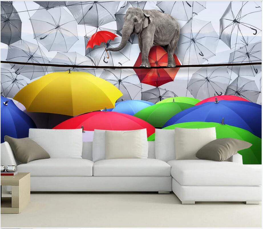 Custom 3d photo mural wall stickers Colorful umbrella elephant walking tightrope TV background wall art pictures paper for kids room, Non-woven
Custom 3d photo mural wall stickers Colorful umbrella elephant walking tightrope TV background wall art pictures paper for kids room, Non-woven