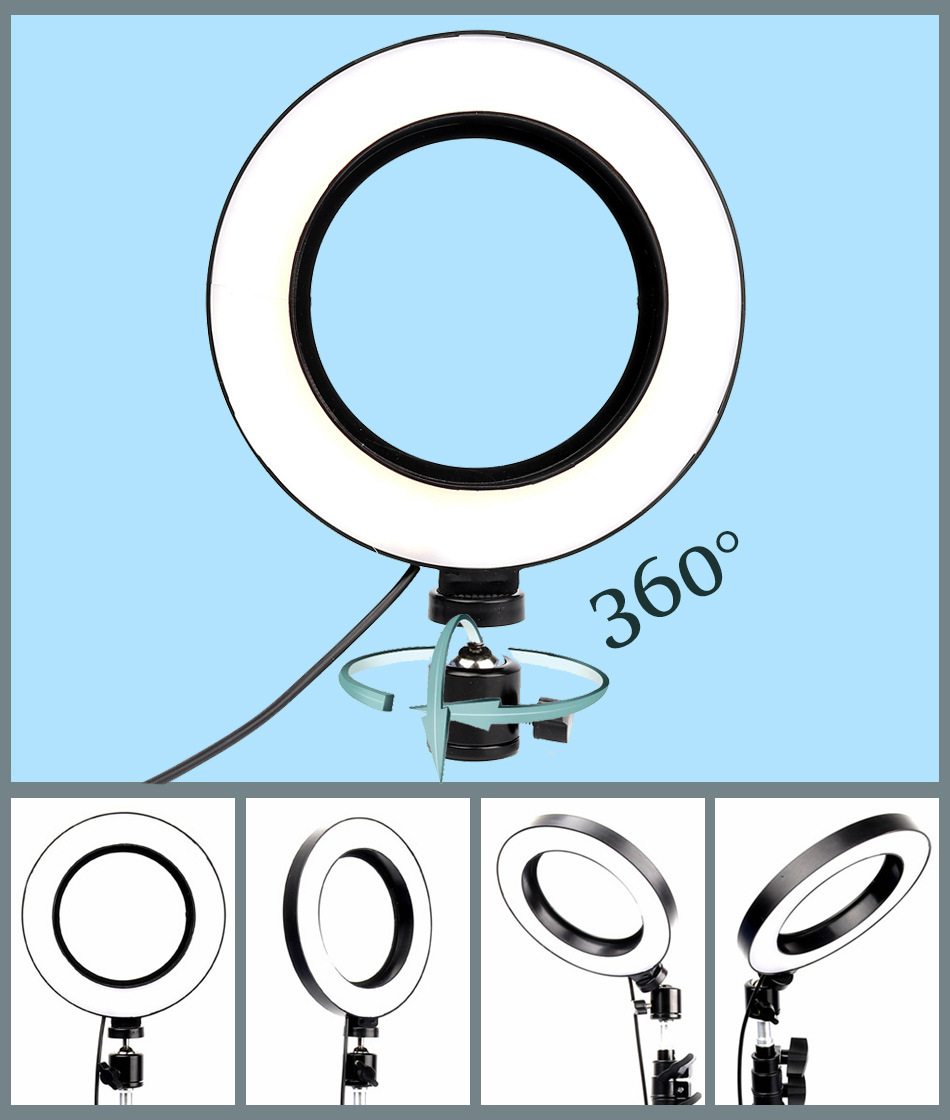 Indoor Lighting LED Ring Light Po Studio Camera Pography Dimmable Video lamp for Makeup Selfie with Tripod Phone Holder