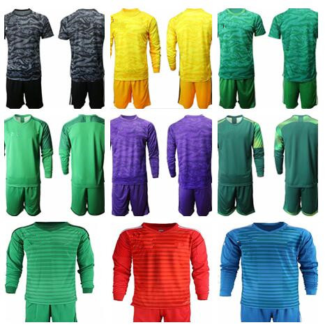 2021 Soccer Jerseys Goalkeeper Uniform Kit 21 22 Adult Men Goalie Blank T shirt Without Team Logo With Ad nk pm Long Sleeve Football Set от DHgate WW