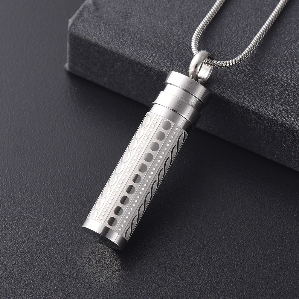 GF999g Secrest Stash Cylinder Memorial Jewelry Hold Pet & Human Funeral Ashes Keepsake Cremation Locket Necklace Pendant For Men, Silver
GF999g Secrest Stash Cylinder Memorial Jewelry Hold Pet & Human Funeral Ashes Keepsake Cremation Locket Necklace Pendant For Men, Silver