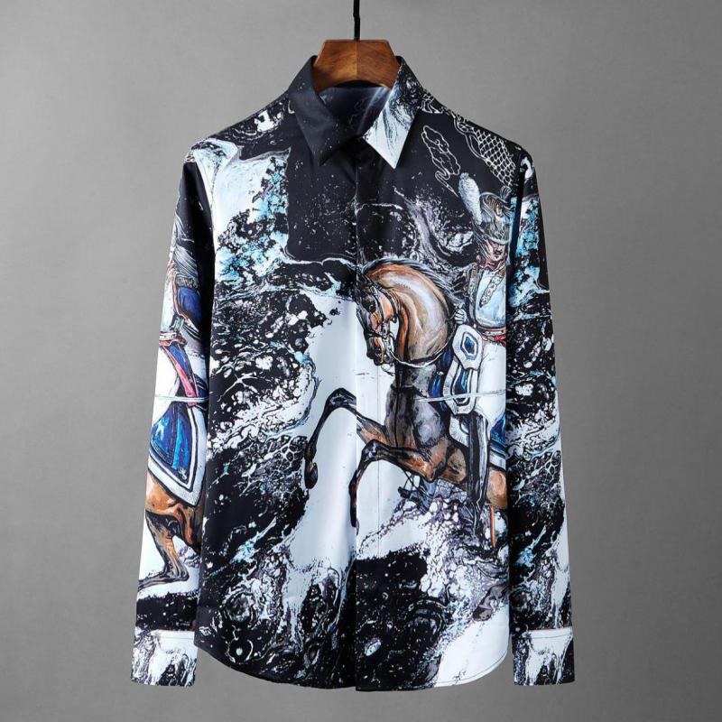 New Men Shirts Royal Allover Printing Long Sleeve Mens Shirts Fashion Casual Shirt Men Plus Size 4xl Slim Fit Man Shirts, White;black
New Men Shirts Royal Allover Printing Long Sleeve Mens Shirts Fashion Casual Shirt Men Plus Size 4xl Slim Fit Man Shirts, White;black