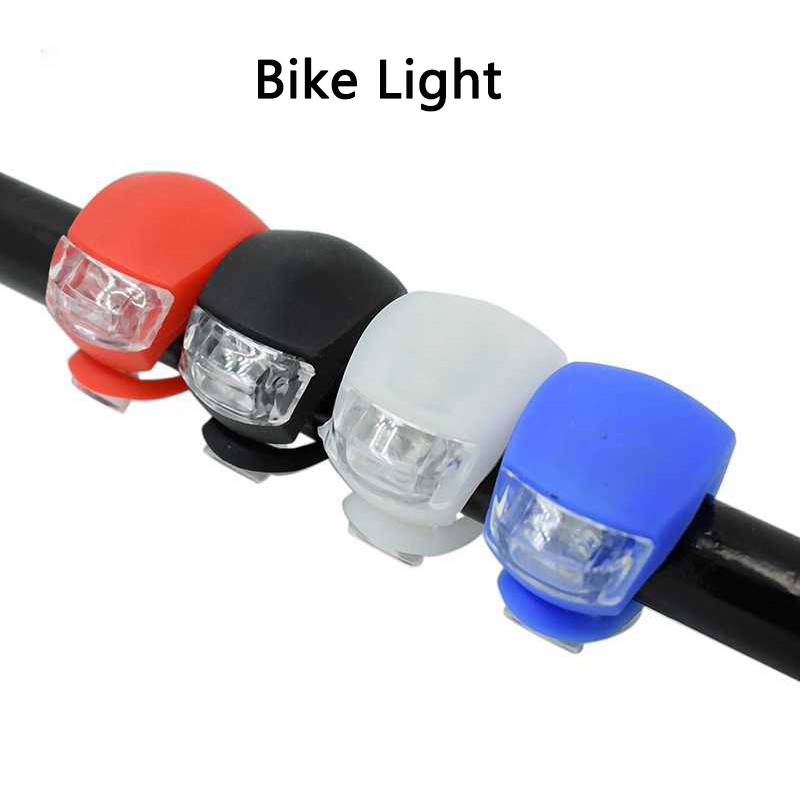 Bike Lights Silicone Bicycle Cycling Head Front Rear Wheel LED Headlight for Mountain Roads Night Cycling Batteries Included