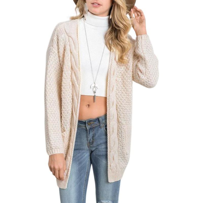 2018 Autumn Winter Fashion Women Long Sleeve loose Casual Knitted Sweater Streetwear Coat Female Cardigan pull femme, Beige
2018 Autumn Winter Fashion Women Long Sleeve loose Casual Knitted Sweater Streetwear Coat Female Cardigan pull femme, Beige