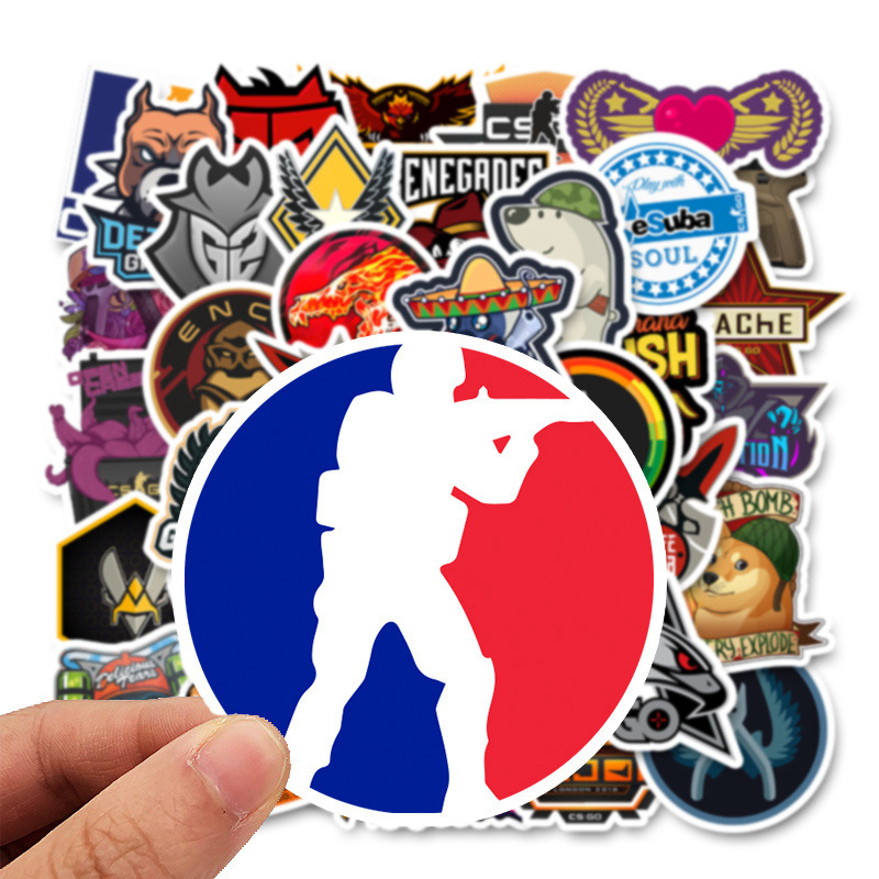 50pcs/Set Game CS GO Counter Stickers Guitar Albums Luggage Laptop Surfboard Skateboard Bicycle Fridge Sticker Decal