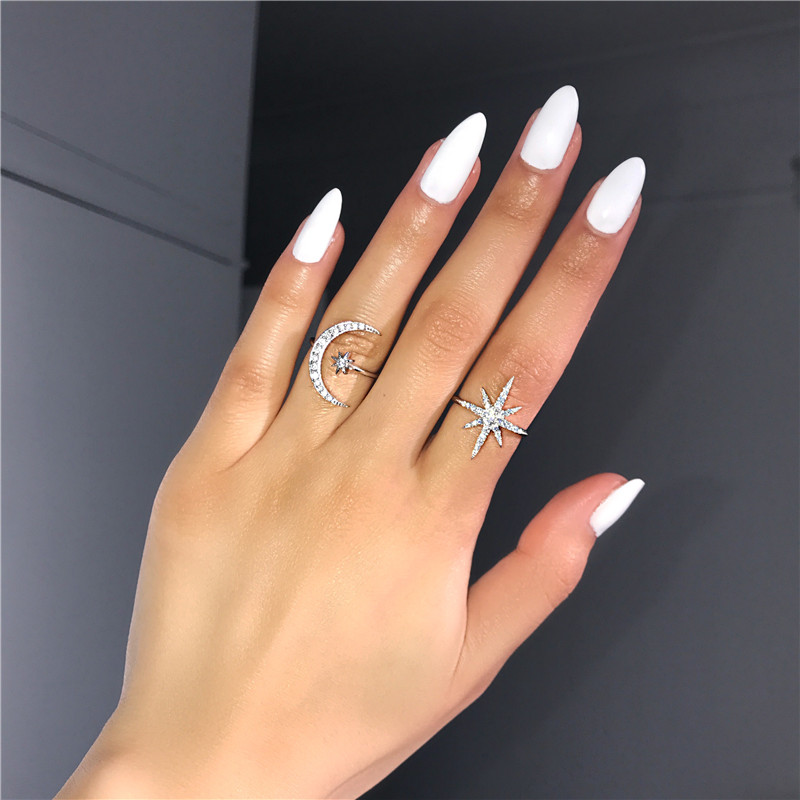 Vecalon Queen of Star Moon Promise Ring 100% Real 925 sterling silver Diamond Wedding band rings for women Fine Jewelry
Vecalon Queen of Star Moon Promise Ring 100% Real 925 sterling silver Diamond Wedding band rings for women Fine Jewelry