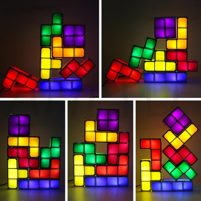 1Set DIY Tetris Puzzle Light Stackable LED Desk Lamp Constructible Block Night Light Children' s Gift Tower Baby Colorful Brick
1Set DIY Tetris Puzzle Light Stackable LED Desk Lamp Constructible Block Night Light Children' s Gift Tower Baby Colorful Brick