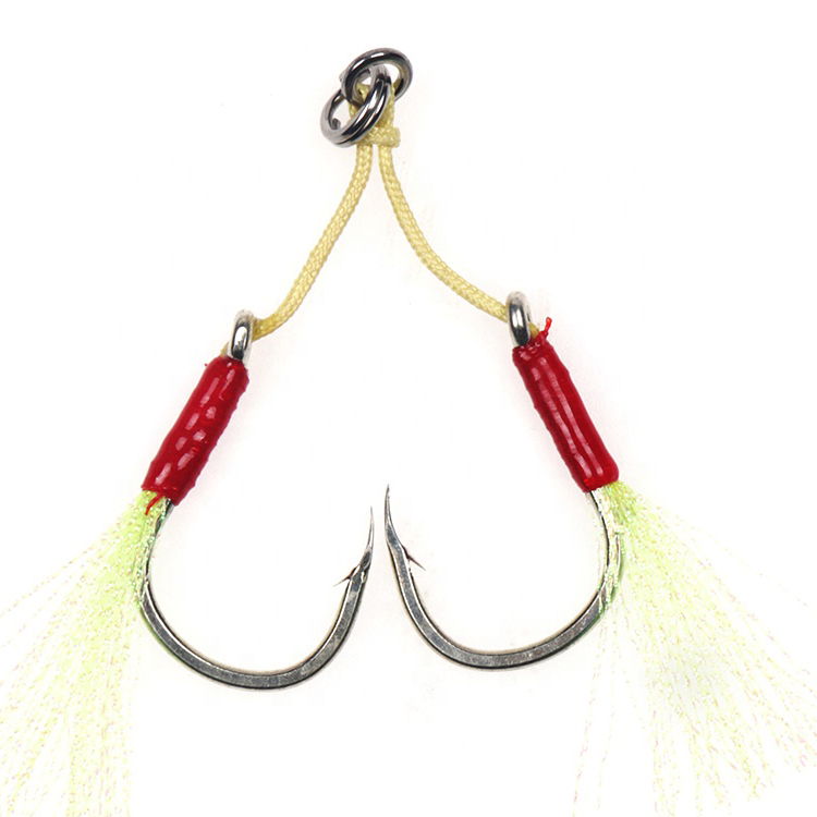 Fishing lure Jigs Barbed Single and Double Assist Hook1/0 2/0 3/0 5/0 7/0 2pcs/pack Thread Feather High Carbon Steel fishinghook
Fishing lure Jigs Barbed Single and Double Assist Hook1/0 2/0 3/0 5/0 7/0 2pcs/pack Thread Feather High Carbon Steel fishinghook