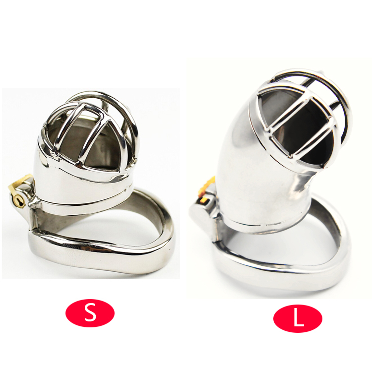Chaste Bird Male Stainless Steel Cock Cage Penis Ring Chastity Device with Stealth New Lock Adult Sex Toys A271 Y200409