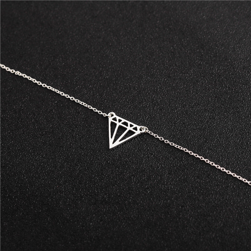 30PCS Cut Open Flat Line Subulate Triangles Diamond Bracelet Minimalist Simple Geometric Polygon Hexagon Layering Rhombus Cone Bracelets