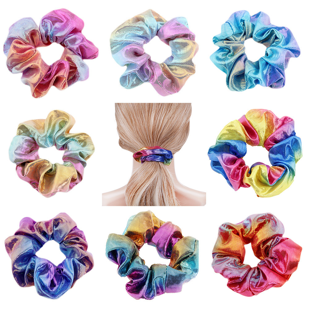 Women Elegant Hair Scrunchies Laser Hairbands Gradient color Band Ties for Girls Headband Lady Hair Accessories, Blue hair ties
Women Elegant Hair Scrunchies Laser Hairbands Gradient color Band Ties for Girls Headband Lady Hair Accessories, Blue hair ties
