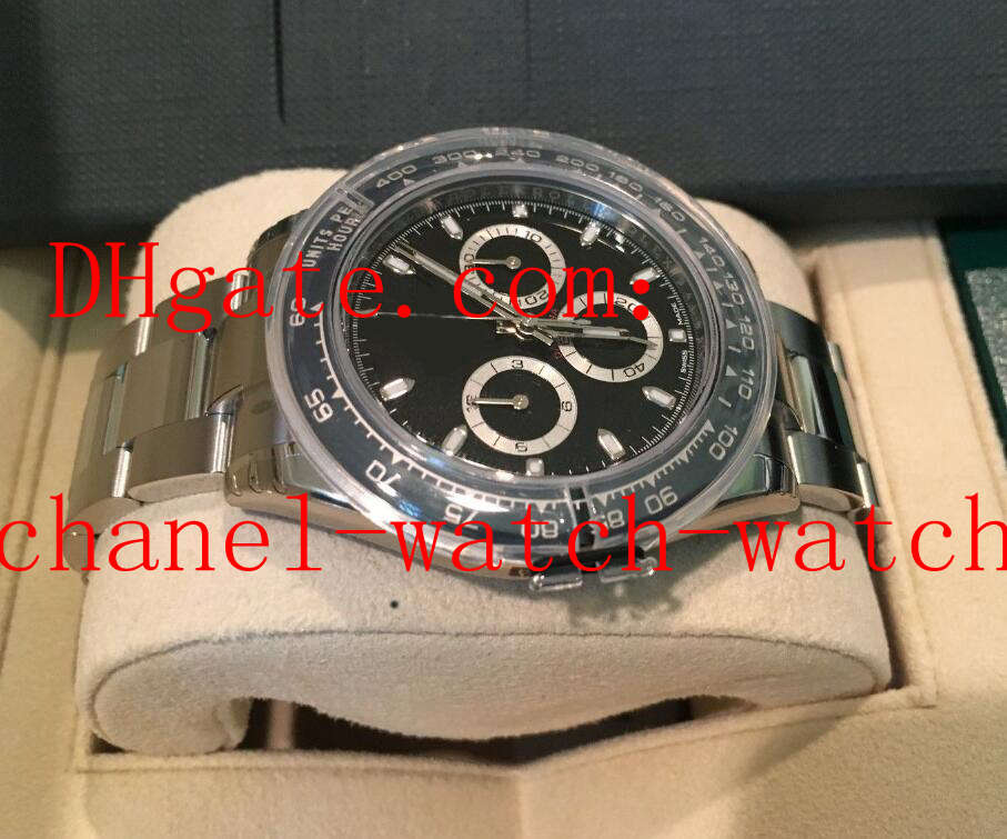 High Quality Cosmograph 40MM No Chronograph Stainless Steel 116500 Black Dial Ceramic Bezel Mechanical Automatic Men Casual Watch Box/Papers
High Quality Cosmograph 40MM No Chronograph Stainless Steel 116500 Black Dial Ceramic Bezel Mechanical Automatic Men Casual Watch Box/Papers