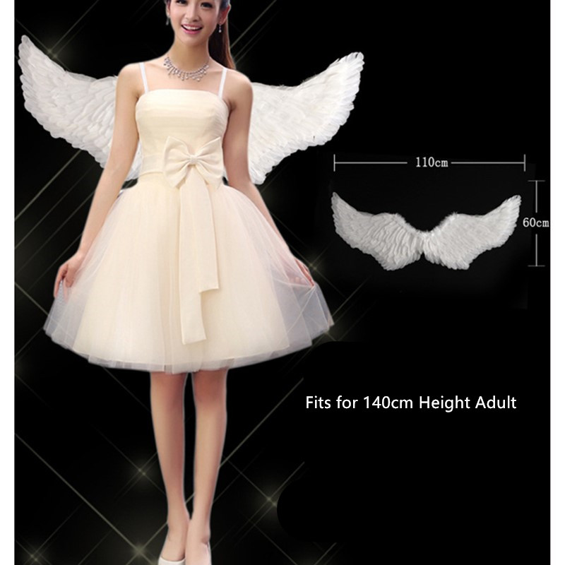 Plus Size Kids Adult Unisex Feathers Angel Wings Halloween Party Cosplay Wedding Costume Props Mardi Gras White Black Drop Ship Wholesale