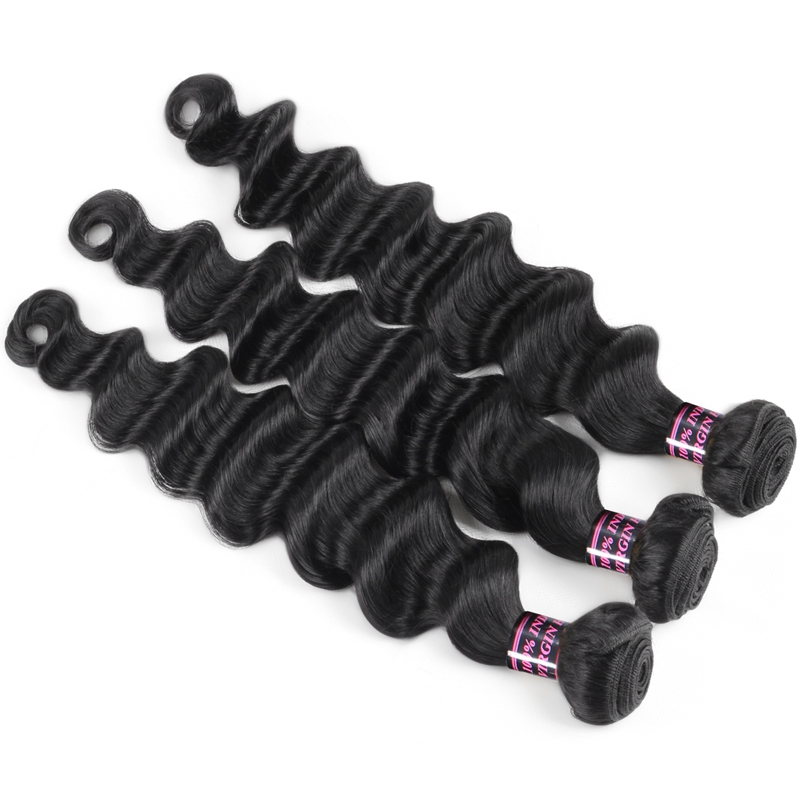 Ishow Mink Brazilian Body Straight Deep Water Human Hair Bundles Unprocessed Human Hair Extensions Brazilian Hair Weave Bundles