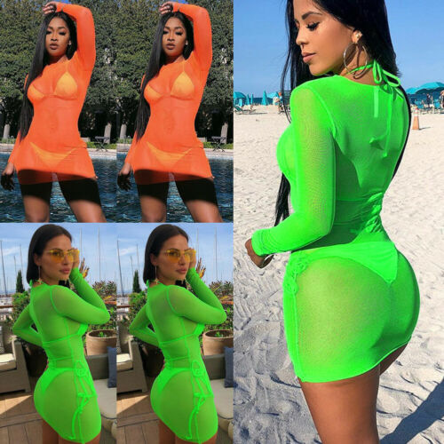 Women's Sheer Mesh Bikini Cover Up Swimwear Swimsuit Bathing Summer Beach Dress
Women's Sheer Mesh Bikini Cover Up Swimwear Swimsuit Bathing Summer Beach Dress
