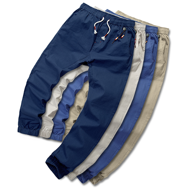 Cotton Mens Joggers Male brand Trousers Men Pants clothing Elastic cargo pants men Sweatpants Jogger linen, Black
Cotton Mens Joggers Male brand Trousers Men Pants clothing Elastic cargo pants men Sweatpants Jogger linen, Black