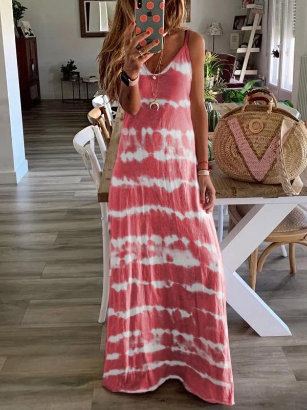 2020 Women Summer Maxi Dress Floor Length New Print Sling Boho Dresses Plus Size S-5XL Female Sun Beach Dresses Robe Femme