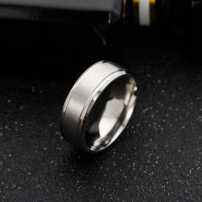 Stainless Steel Matte Ring Band Simple Black Gold Finger Tail Rings for Woman Man Fashion Jewelry Will and Sandy
