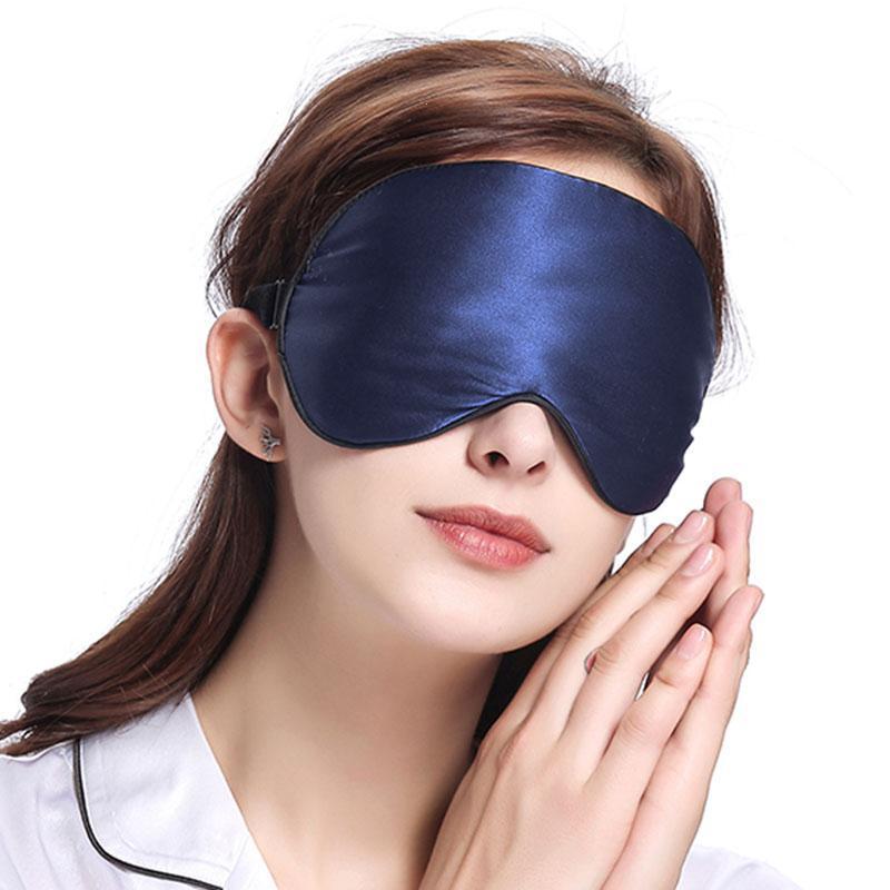 Silk Sleep Mask Supple Eye Shade Portable Travel Eyepatch Breathable Rest Blindfold Eyecover