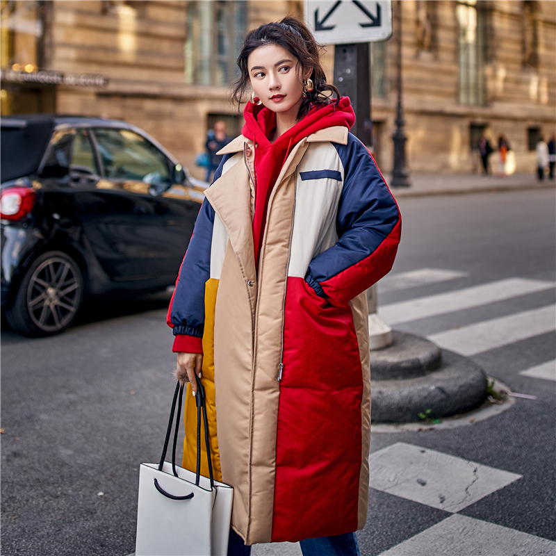 2020 New Arrival Oversize Womens Cotton-Padded Jacket Harajuku Style Winter Parka Coat Women Fashion Hit Color Long Jacket Women, Color matching
2020 New Arrival Oversize Womens Cotton-Padded Jacket Harajuku Style Winter Parka Coat Women Fashion Hit Color Long Jacket Women, Color matching