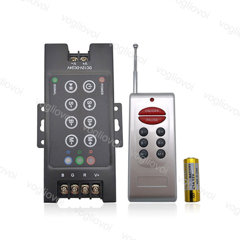 RGB Controllers Iron RF 8Key Wireless 30A DC12-24V 433MHz Auto Memory Lighting Accessories For 5050 3528 RGB Strip Module Washing Lamp DHL
RGB Controllers Iron RF 8Key Wireless 30A DC12-24V 433MHz Auto Memory Lighting Accessories For 5050 3528 RGB Strip Module Washing Lamp DHL