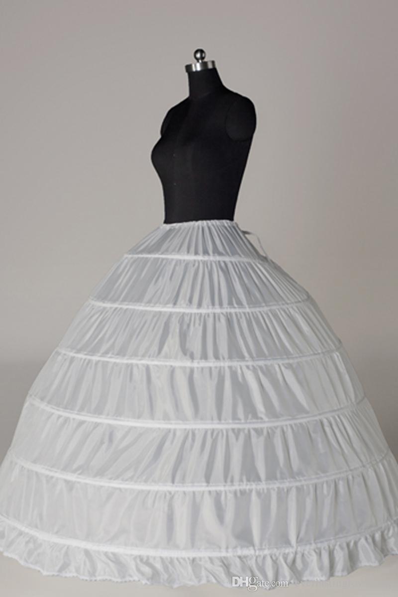 Ball Gown 6 Hoops Petticoat Wedding Bridal Underskirt Layes Skirt Crinoline For Quinceanera