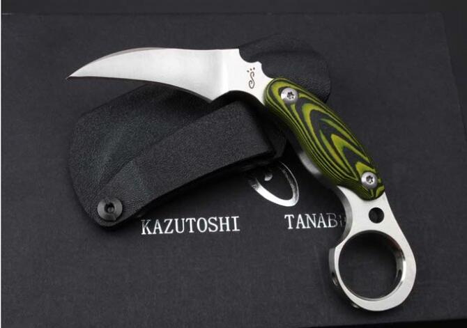 kazutoshi tanabe ghost claw knife D2 60 HRC karambit Outdoor Hunting Knife Camping Survival Fixed Blade Knife 1PCS freeshipping
kazutoshi tanabe ghost claw knife D2 60 HRC karambit Outdoor Hunting Knife Camping Survival Fixed Blade Knife 1PCS freeshipping