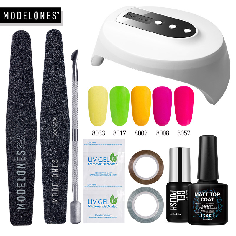 Modelones 12Pcs/Lot Matte Effect UV Gel Nail Polish Nail Art 36W Led Lamp Cure Machine Tools Manicure Set Soak Off Led Gel Set
Modelones 12Pcs/Lot Matte Effect UV Gel Nail Polish Nail Art 36W Led Lamp Cure Machine Tools Manicure Set Soak Off Led Gel Set