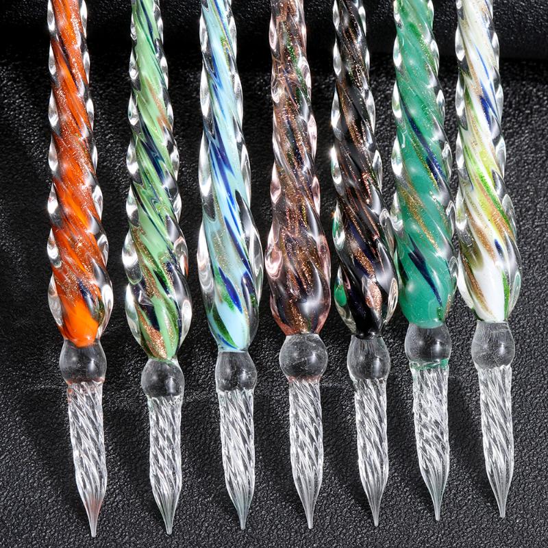 1 Pc Glass Drip Fountain Pen Vintage Glass Dip Dipping Pen Signature Filling Ink Fountain Pens With Gift Box colorful, Red
1 Pc Glass Drip Fountain Pen Vintage Glass Dip Dipping Pen Signature Filling Ink Fountain Pens With Gift Box colorful, Red