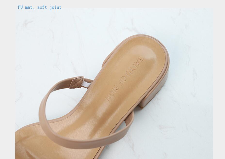 Hot Sale-es Sandals Women Summer Footwear kitten heel Sandals Female Slippers to wear outside