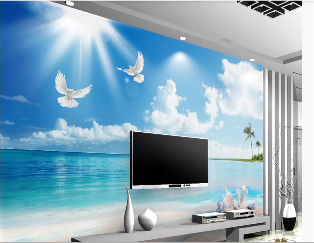 3d room wallpaper custom photo mural Blue sky, white clouds, seascape, TV background wall wall art canvas pictures wallpaper for walls 3 d, Non-woven fabric
3d room wallpaper custom photo mural Blue sky, white clouds, seascape, TV background wall wall art canvas pictures wallpaper for walls 3 d, Non-woven fabric