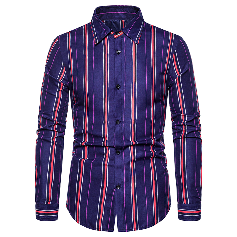 Stripes Shirt for Men Simple Long Sleeve Blouse Male Fashion Sports Casual Slim Top Summer New Arrival Navy Black, Black 1502-c204-p25
Stripes Shirt for Men Simple Long Sleeve Blouse Male Fashion Sports Casual Slim Top Summer New Arrival Navy Black, Black 1502-c204-p25