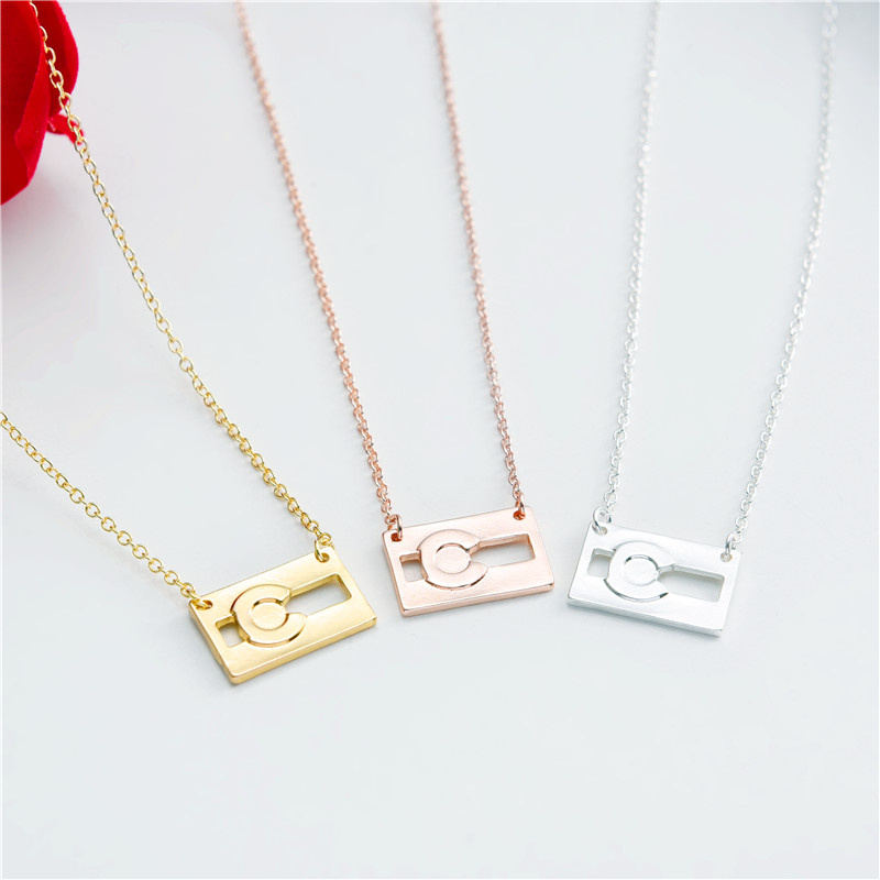 10PCS Simple Colorado Flag Necklaces CO Flag Necklace USA State Flag Necklace US America State Necklaces for Hometown Souvenir Gift