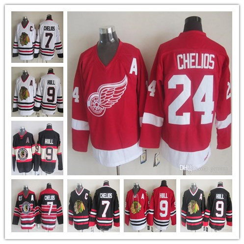 Vintage Detroit Red Wings 24 Chris Chelios Retro Classic Chicago Blackhawks 7 Chris Chelios 9 Bobby Hull All Stitched Hockey Jerseys Cheap, Black;red
Vintage Detroit Red Wings 24 Chris Chelios Retro Classic Chicago Blackhawks 7 Chris Chelios 9 Bobby Hull All Stitched Hockey Jerseys Cheap, Black;red