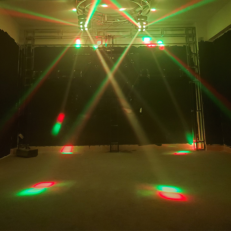 Party Lights Portable Laser Stage Lighting Moving Head Beam DJ RGBW Lamp Strobe Sound Activated for Parties Room Show Birthday