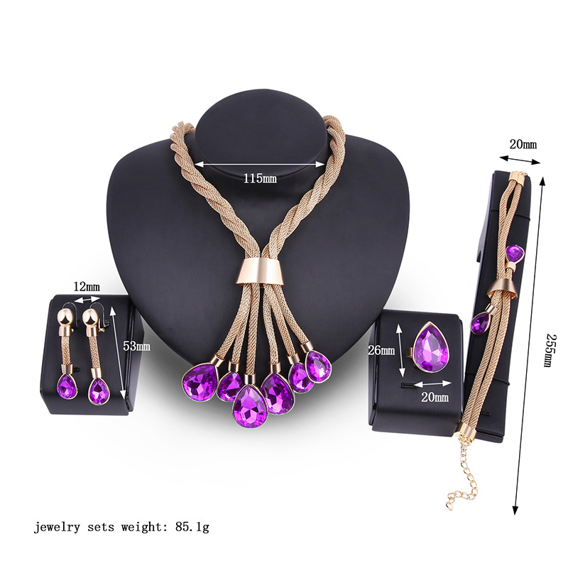 HC Fashion Bridal Accessories nigerian Wedding Jewelry African Jewelry sets Brand Dubai Purple crystal pendant sets F, As pic
HC Fashion Bridal Accessories nigerian Wedding Jewelry African Jewelry sets Brand Dubai Purple crystal pendant sets F, As pic