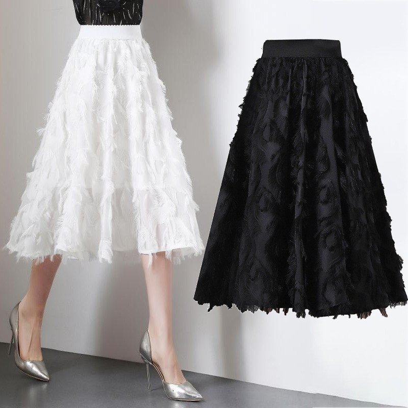 Plus Size Tassel Midi Skirt Women Fashion Korean Casual Fringe High Waist A-line Long Skirt Female Lady Office Black White
Plus Size Tassel Midi Skirt Women Fashion Korean Casual Fringe High Waist A-line Long Skirt Female Lady Office Black White