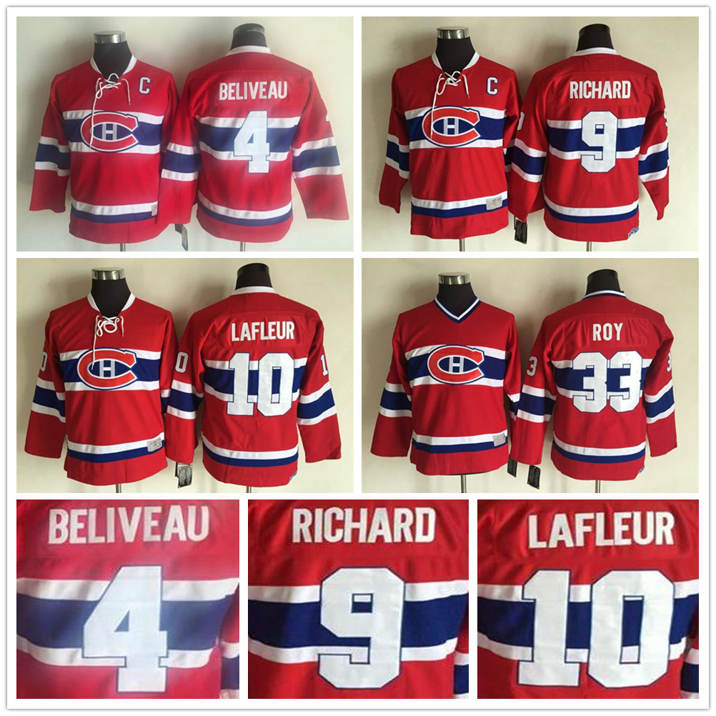Kids Montreal Canadiens 4 Jean Beliveau 9 Maurice Richard 10 Guy Lafleur Jerseys Vintage Youth Boys Home Red 33 Patrick Roy Hockey Jersey, Multi
Kids Montreal Canadiens 4 Jean Beliveau 9 Maurice Richard 10 Guy Lafleur Jerseys Vintage Youth Boys Home Red 33 Patrick Roy Hockey Jersey, Multi