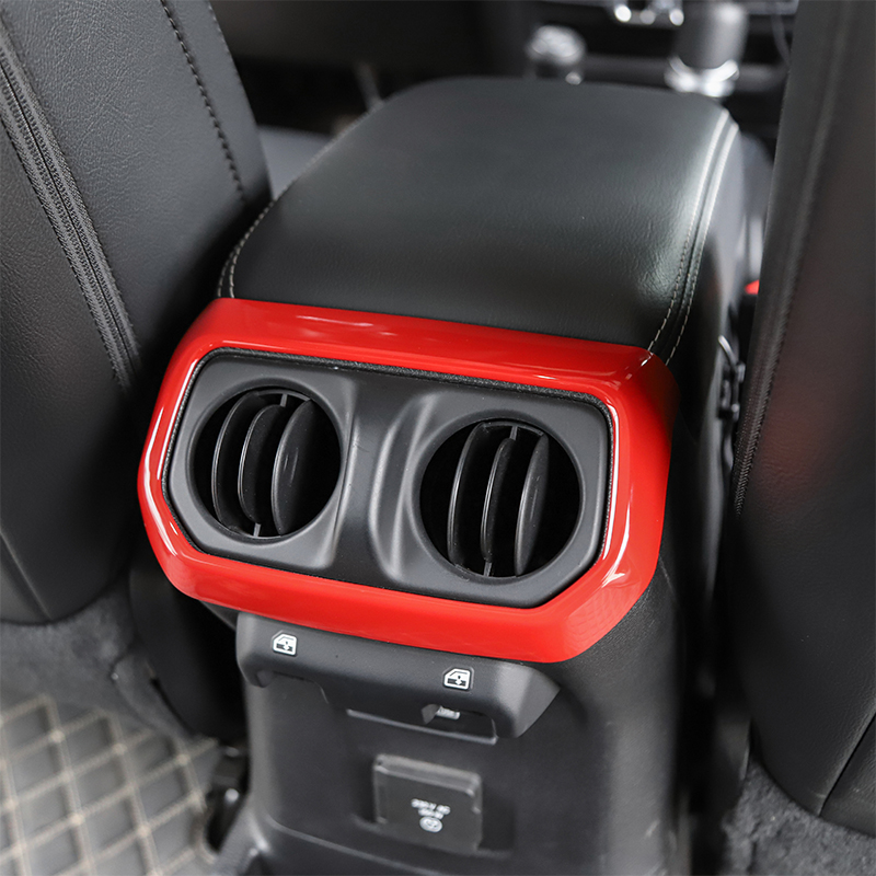 Car Rear Exhaust Vent Decorative Cover Red For Jeep Wrangler JL 2018 Factory Outlet High Quatlity Auto Internal Accessories