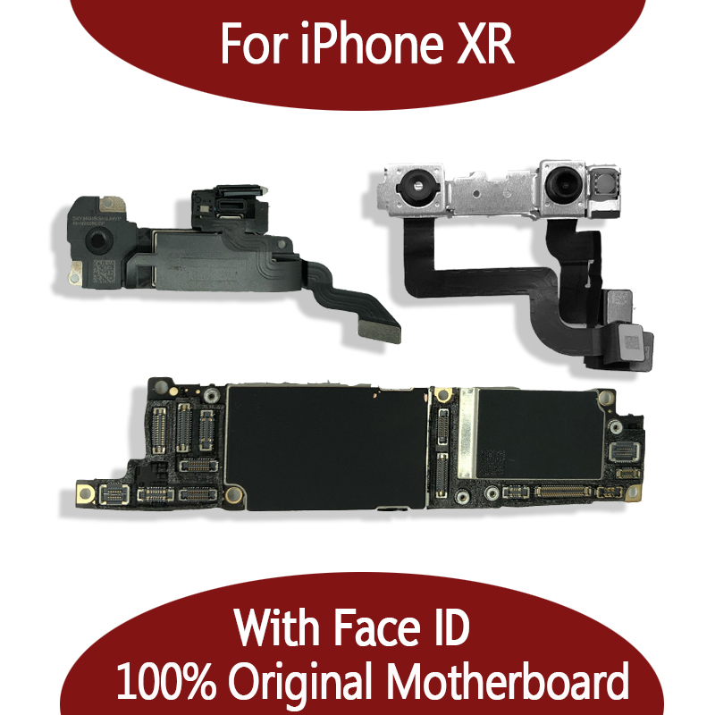 For iPhone XR 100% Unlocked Original Motherboard With Face ID 64GB 128GB IOS Logic board With Full Chips Mainboard For Replace
For iPhone XR 100% Unlocked Original Motherboard With Face ID 64GB 128GB IOS Logic board With Full Chips Mainboard For Replace