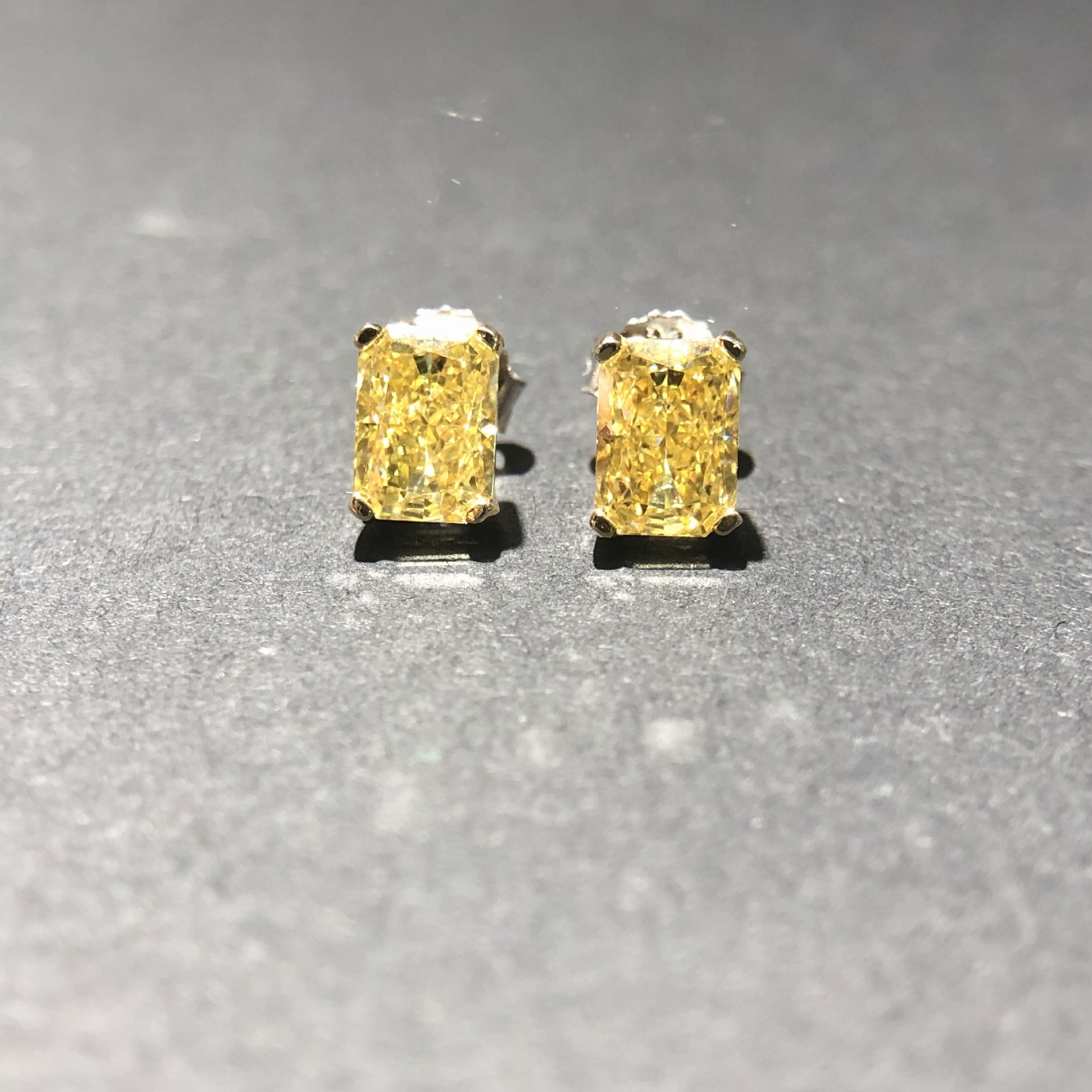 Wong Rain Classic 100% 925 Sterling Silver Created Moissanite Citrine Gemstone Earrings Ear Studs Wedding Fine Jewelry Wholesale CX200628