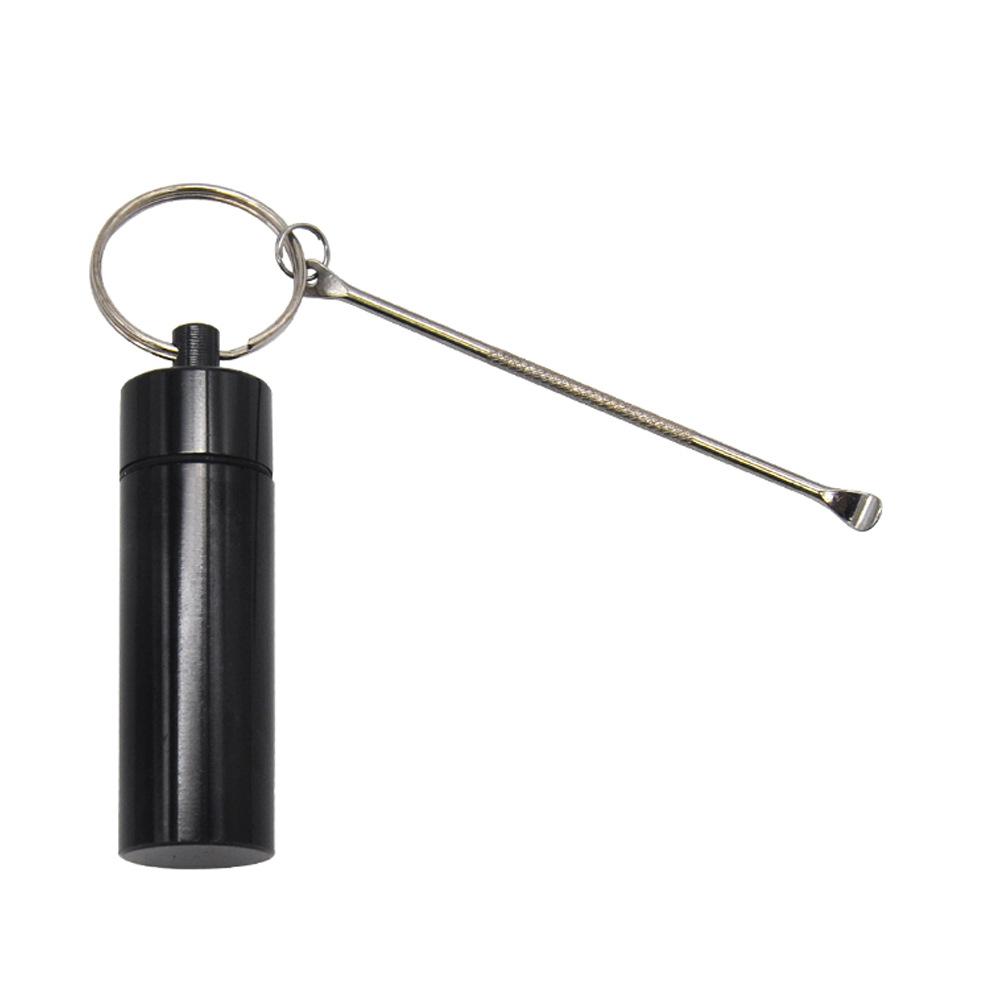 Premium Metal Bottle Snuff Snorter Aluminum Bottle Pill Box Case Sniffer bottles Snuff Sniffer Bottle With Metal Spoon Storage Box