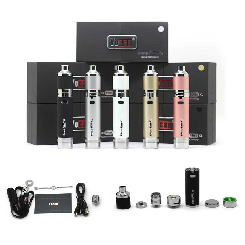 Authentic Yocan Evolve Plus XL Wax Dab Vape Pen Kit 1400mAh Battery With QUAD Coil Detachable Built-in Dual E Cigarette Kit, White
Authentic Yocan Evolve Plus XL Wax Dab Vape Pen Kit 1400mAh Battery With QUAD Coil Detachable Built-in Dual E Cigarette Kit, White